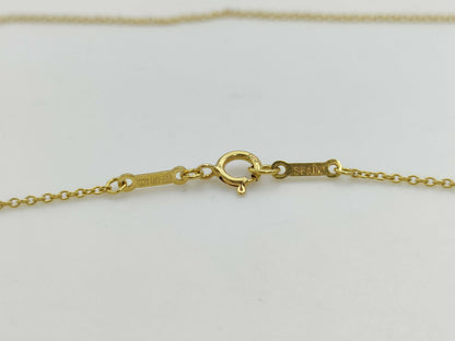 Tiffany&Co. Open Heart YG 750 3.7g Necklace 