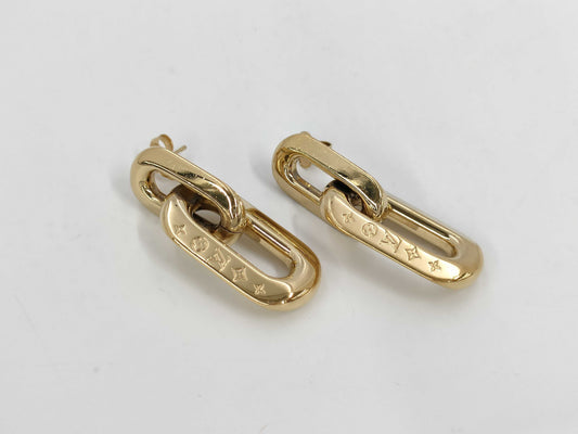 LOUIS VUITTON Louis Vuitton Book Dreille Double 2 Mailon Earrings Earrings