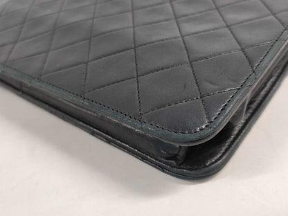 CHANEL Matelasse Chain Shoulder Bag in Black Lambskin. Includes dust bag.