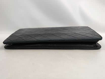CHANEL Matelasse Chain Shoulder Bag in Black Lambskin. Includes dust bag.