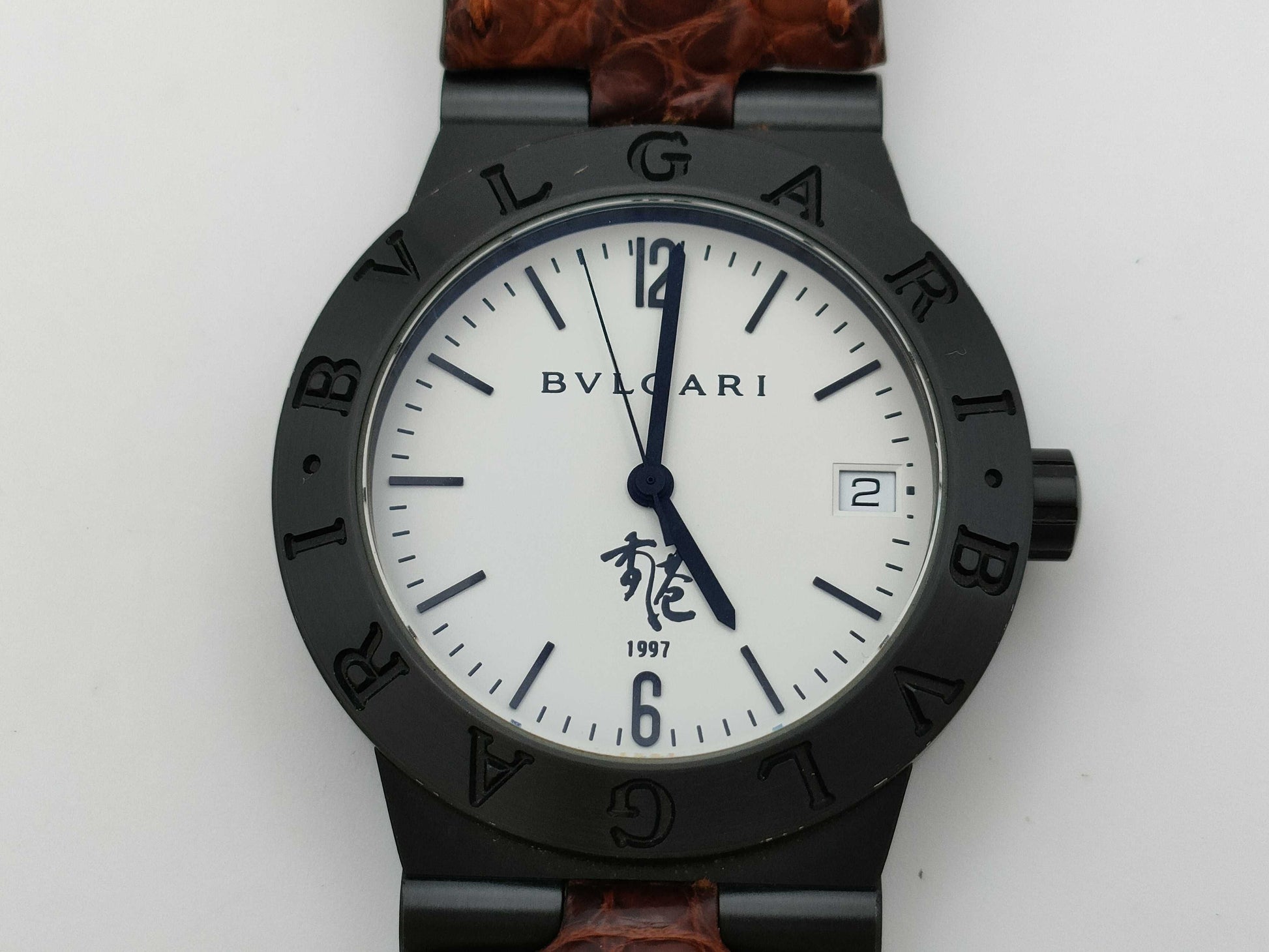 BVLGARI Diagono Sport LC35S B0287 Automatic White Dial Hong Kong Handover Commemorative Model Men's Watch