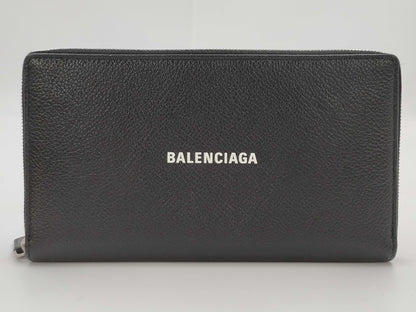 BALENCIAGA Round Zipper Long Wallet Black 594317 Accessories: Box Storage Bag Wallet