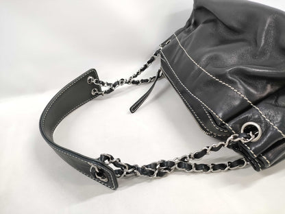 CHANEL Lambskin Logo Chain Shoulder Bag, No. 8, Accessories: Dust Bag, Shoulder Bag