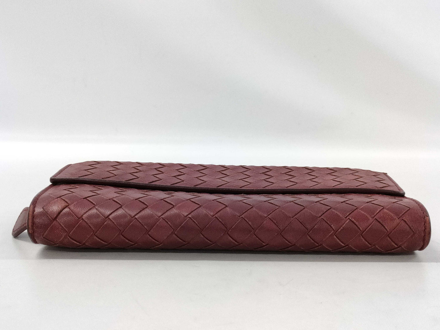 BOTTEGA VENETA Bottega Bi-fold Long Wallet Intrecciato Bordeaux Wallet