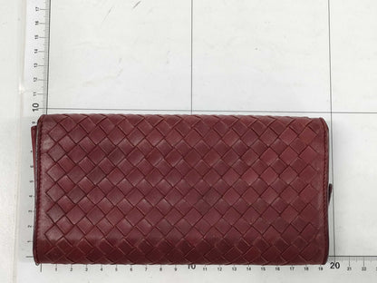BOTTEGA VENETA Bottega Bi-fold Long Wallet Intrecciato Bordeaux Wallet