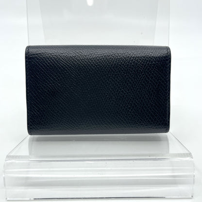 CELINE Leather Key Case 6 Strands Black Key Case Keychain