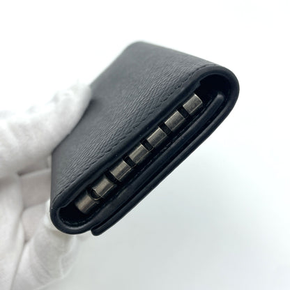 CELINE Leather Key Case 6 Strands Black Key Case Keychain