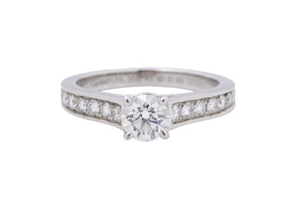 Cartier Etancell Half Eternity #45 D0.40ct Melee Diamond Pt950 3.6g Ring 
