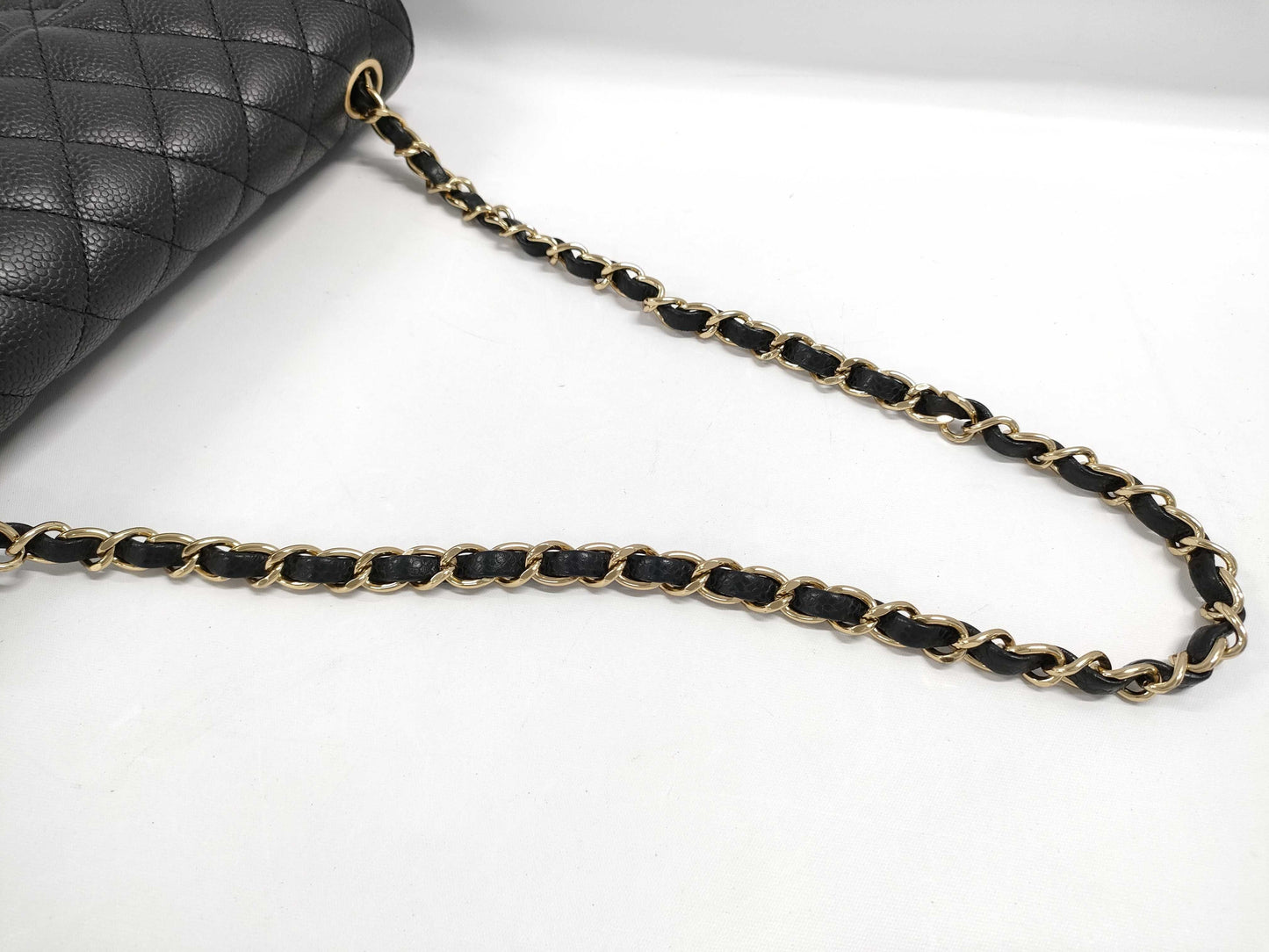 CHANEL Caviar Skin Matelasse Diane CF Shoulder Bag