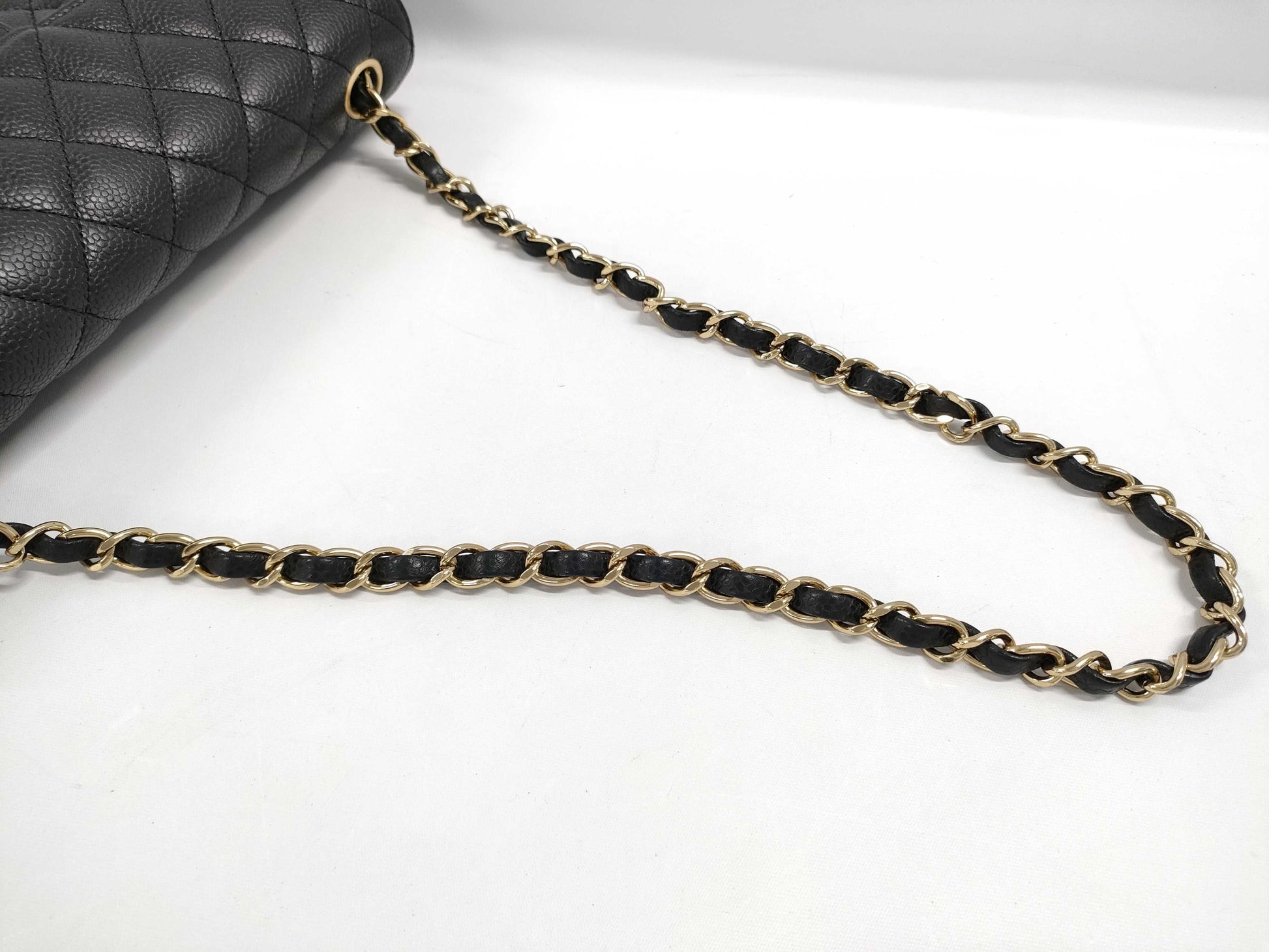 CHANEL Caviar Skin Matelasse Diane CF Shoulder Bag
