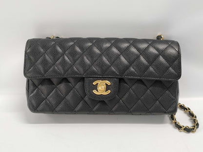 CHANEL Caviar Skin Matelasse Diane CF Shoulder Bag