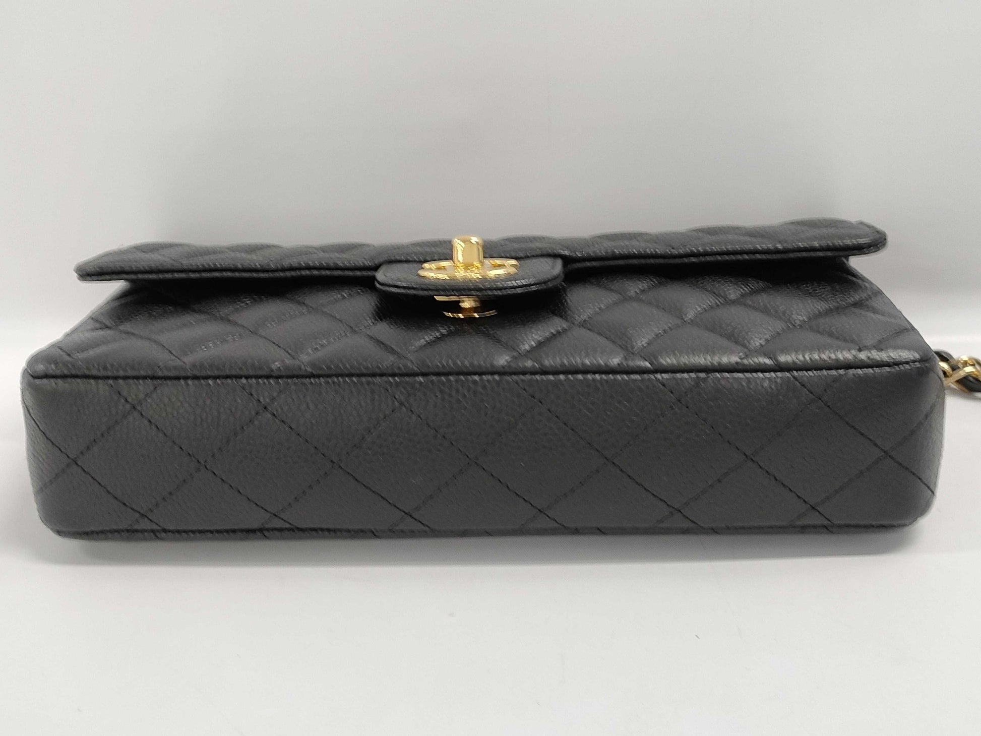 CHANEL Caviar Skin Matelasse Diane CF Shoulder Bag