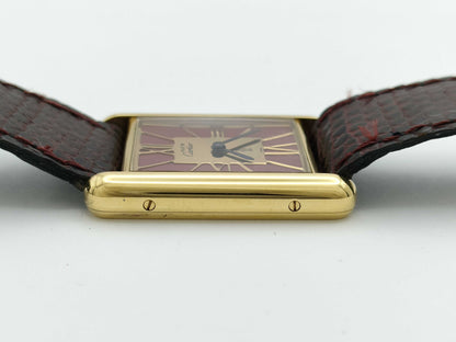 Cartier Tank Must LM 681006 46714 Quartz Red Dial Women's Watch