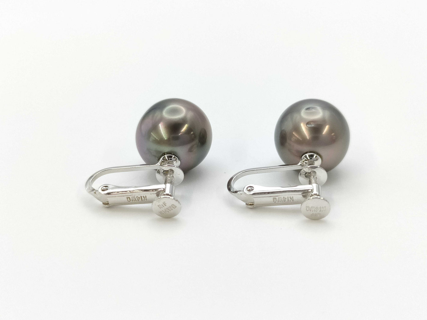 Pearl diameter approx. 10.7/10.8mm K14WG 4.9g Earrings 
