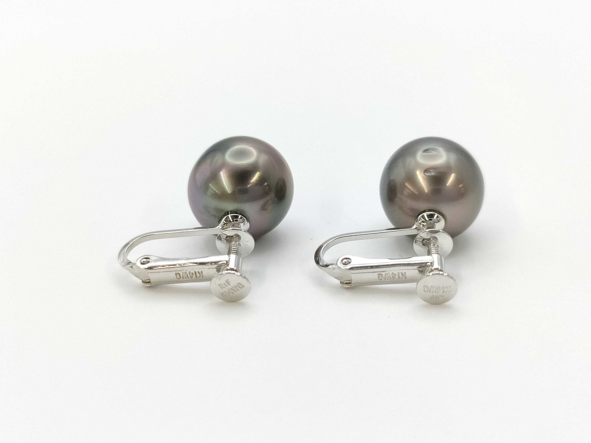 Pearl diameter approx. 10.7/10.8mm K14WG 4.9g Earrings 