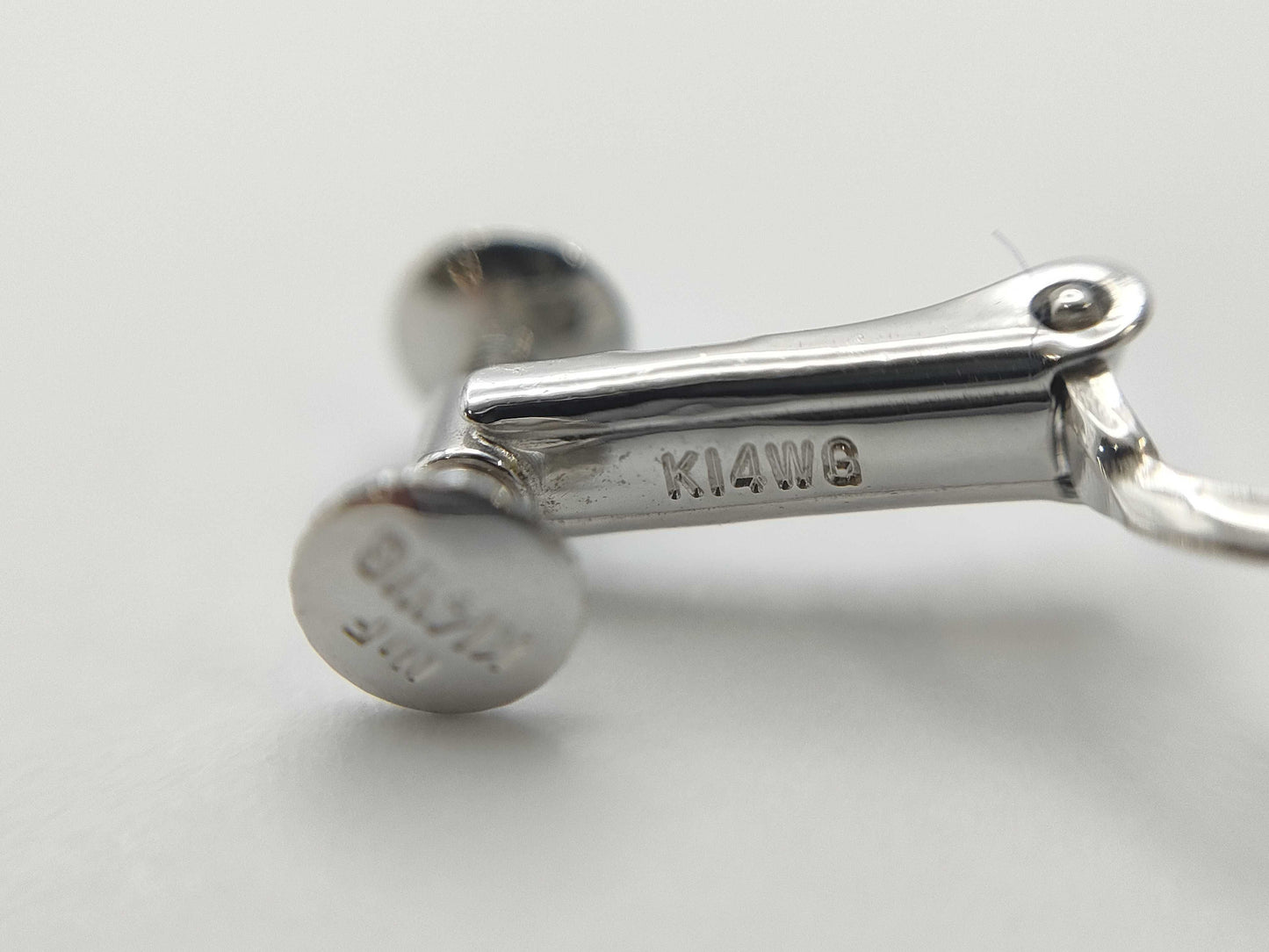 Pearl diameter approx. 10.7/10.8mm K14WG 4.9g Earrings 