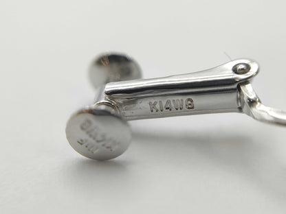 Pearl diameter approx. 10.7/10.8mm K14WG 4.9g Earrings 