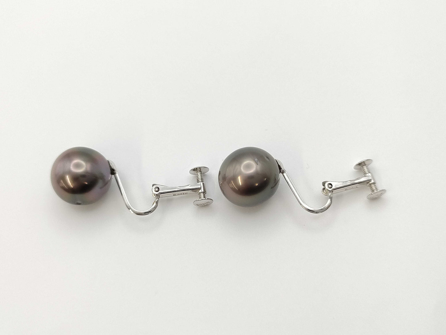 Pearl diameter approx. 10.7/10.8mm K14WG 4.9g Earrings 