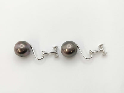 Pearl diameter approx. 10.7/10.8mm K14WG 4.9g Earrings 
