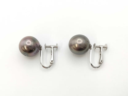 Pearl diameter approx. 10.7/10.8mm K14WG 4.9g Earrings 