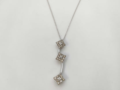 D0.83ct K18WG 4.4g Necklace 