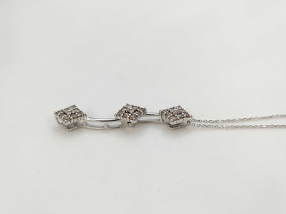 D0.83ct K18WG 4.4g Necklace 
