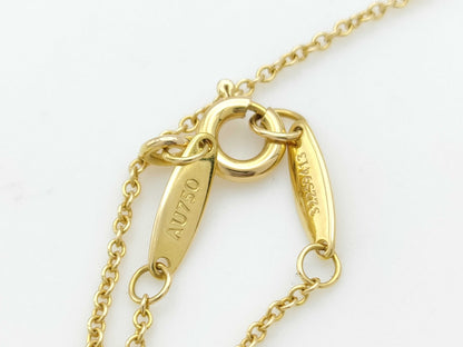 Tiffany&Co. By the Yard D0.23ct 1PD Au750 1.7g Necklace 