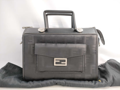 FENDI Zucca Handbag Leather/PVC Handbag