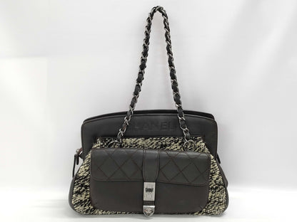 CHANEL 2.55/Matelasse Chain Shoulder Bag Leather Tweed Shoulder Bag