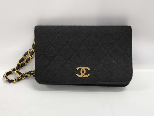 CHANEL Matelasse Chain Shoulder Bag Cotton Shoulder Bag