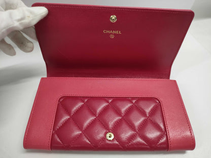 CHANEL Flap Long Wallet Pink 22818117 Wallet