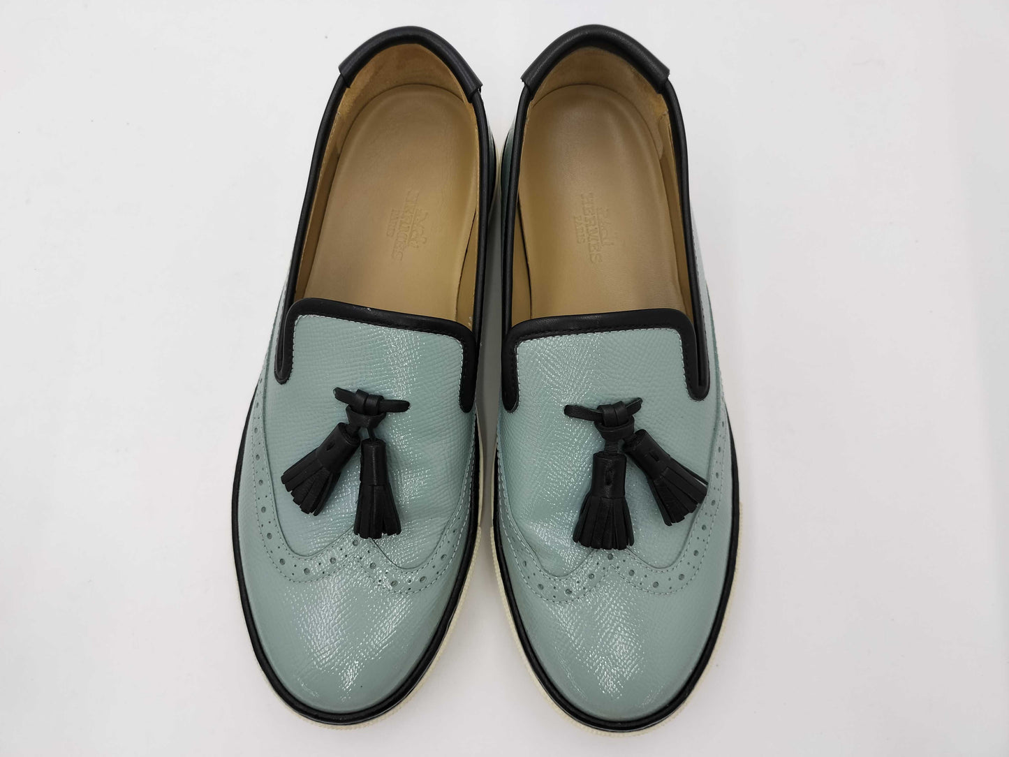 HERMES Slip-on Leather Two-Tone Size 36 1/2 Other Shoes