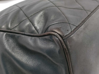 CHANEL Matelasse Chain Shoulder Bag in Brown Lambskin