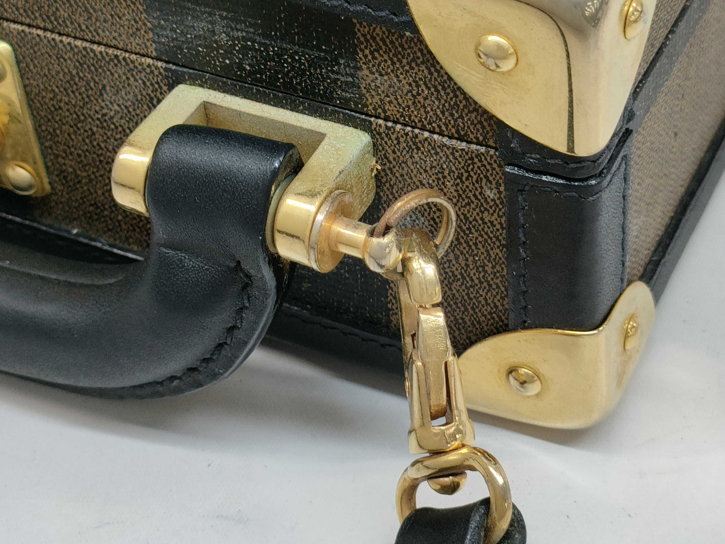 FENDI Pecan Mini Trunk Handbag