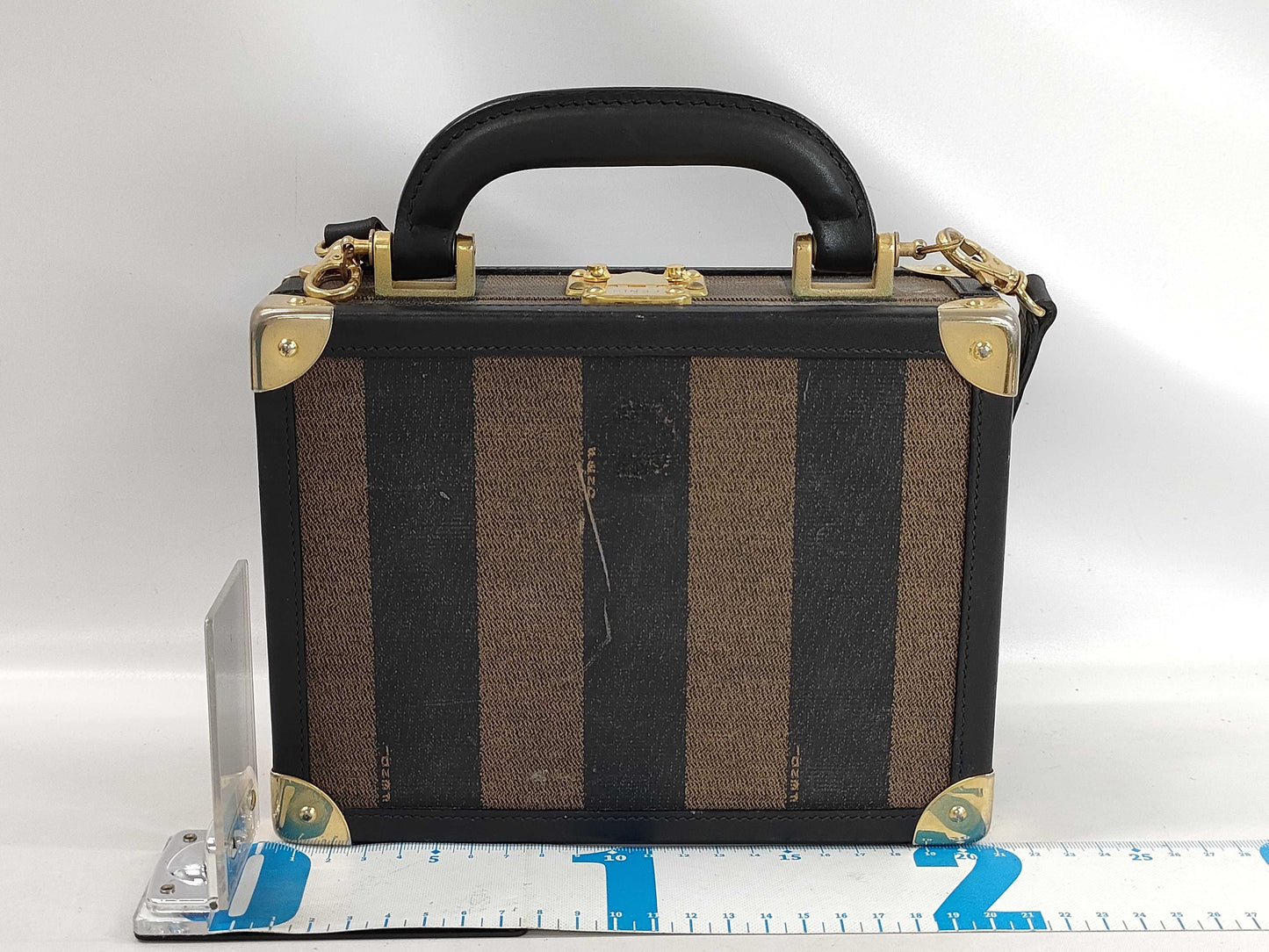 FENDI Pecan Mini Trunk Handbag