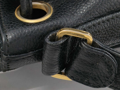 CHANEL Triple Coco Chain Shoulder Bag Caviar Skin Shoulder Bag