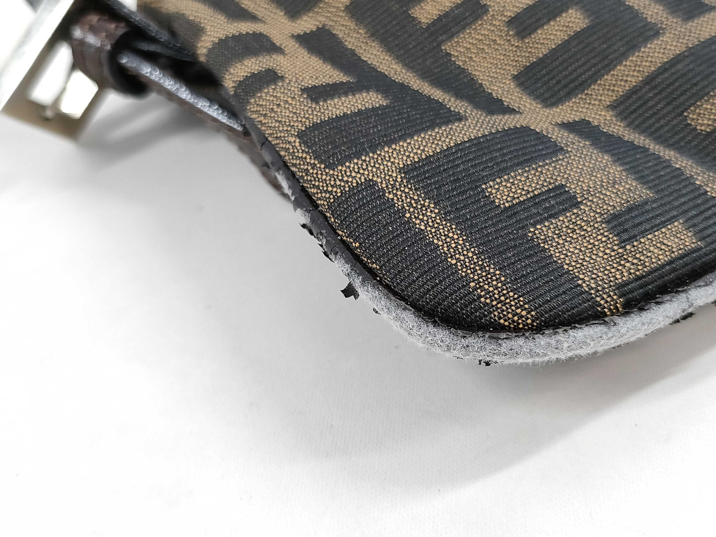 FENDI Zucca Shoulder Nylon Canvas Shoulder Bag