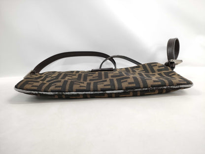 FENDI Zucca Shoulder Nylon Canvas Shoulder Bag