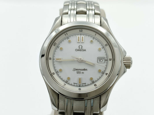 OMEGA 2571.20 Seamaster 120m 54756050 White Dial Quartz Immovable Women's Watch