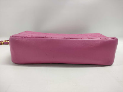 CHANEL Mini Matelasse Lambskin Pink GD Hardware 0 Series Shoulder Bag