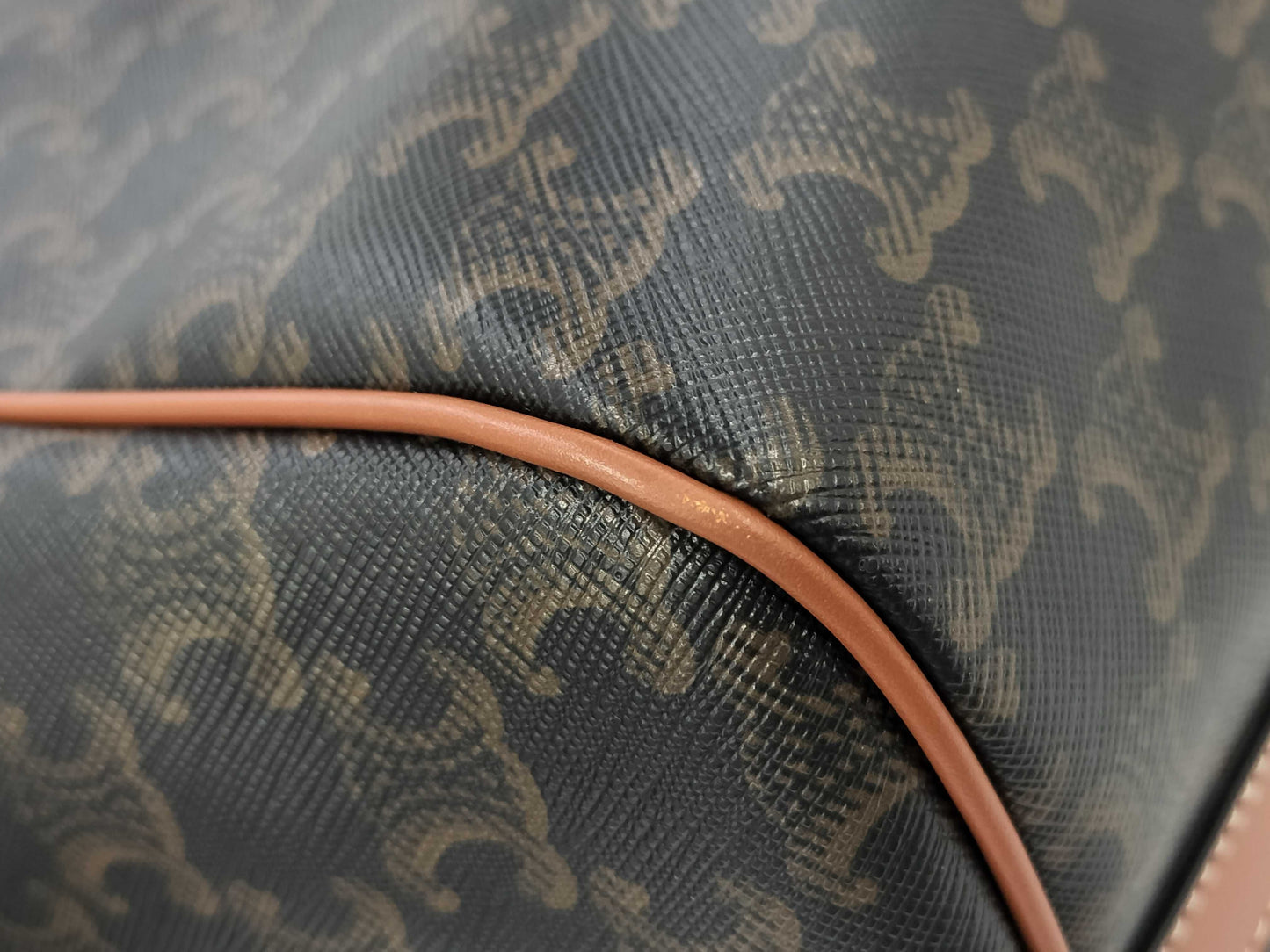 CELINE Medium Fold Cabas Triomphe PVC Brown Tote Bag 193982.BZJ