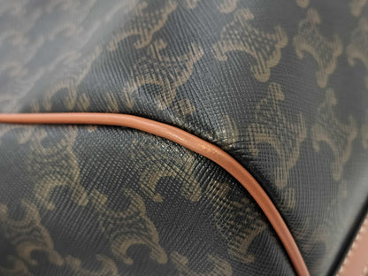 CELINE Medium Fold Cabas Triomphe PVC Brown Tote Bag 193982.BZJ