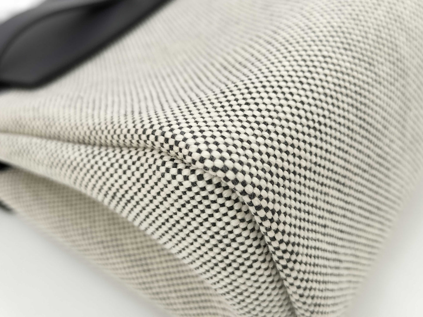 HERMES Airbag Zip Mini Toile Militaire Vache Hunter Ecru Ardoise Silver Hardware K Stamp Shoulder Bag