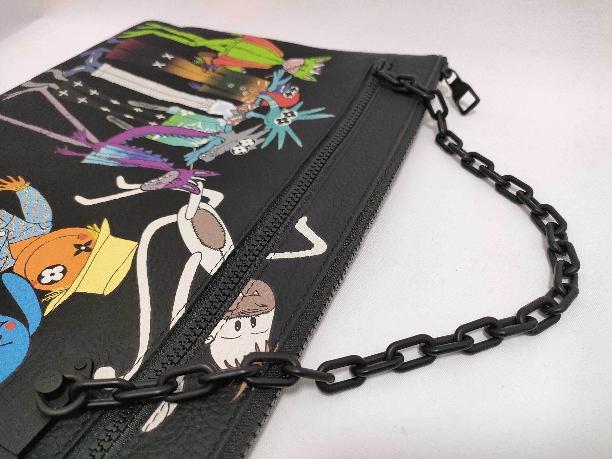 LOUIS VUITTON Virgil Abloh Monogram Taurillon Clutch Bag LV Friend M80147 RFID Clutch Bag