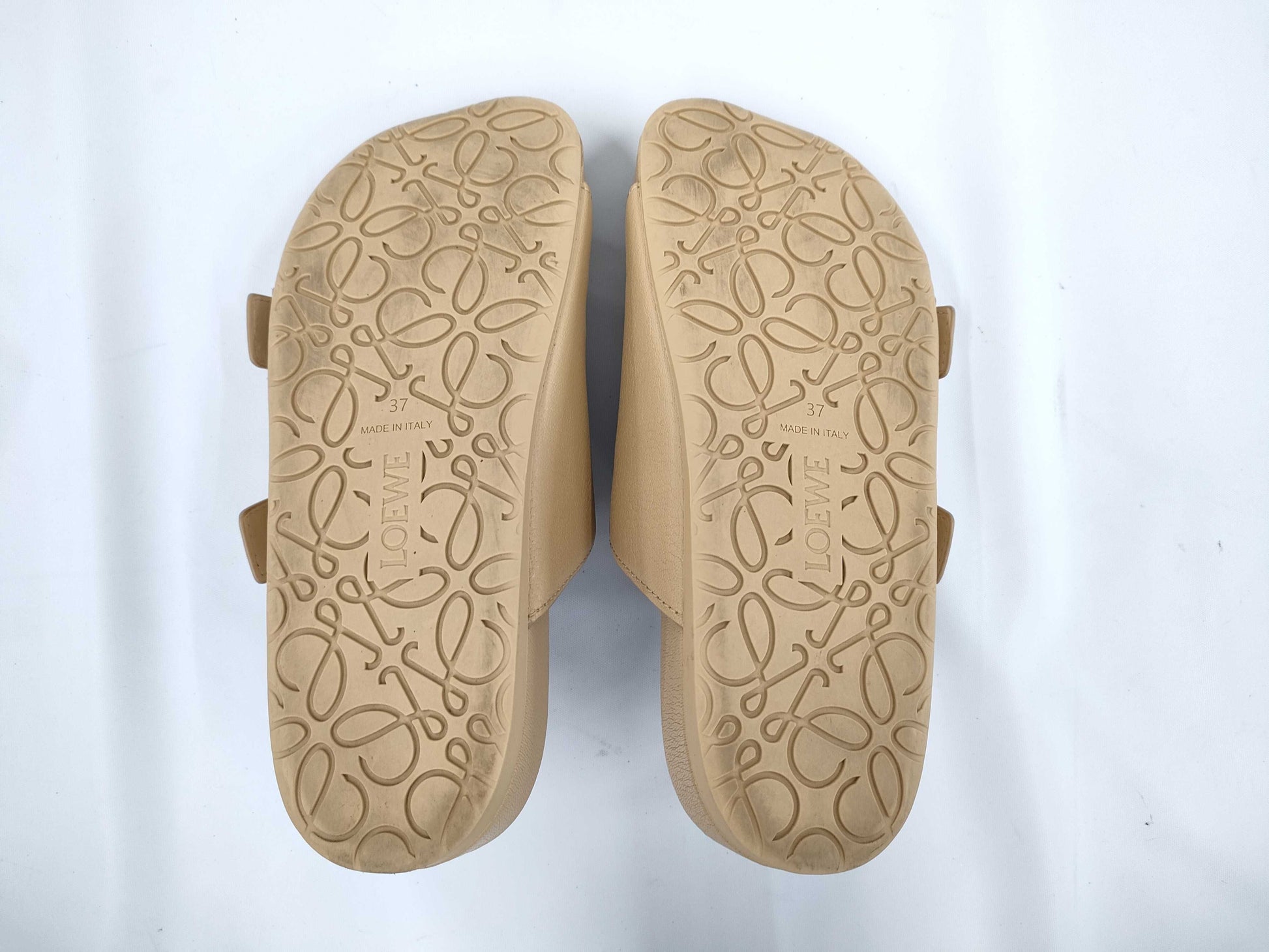 LOEWE Anagram Double Buckle Slide Sandals Size 37