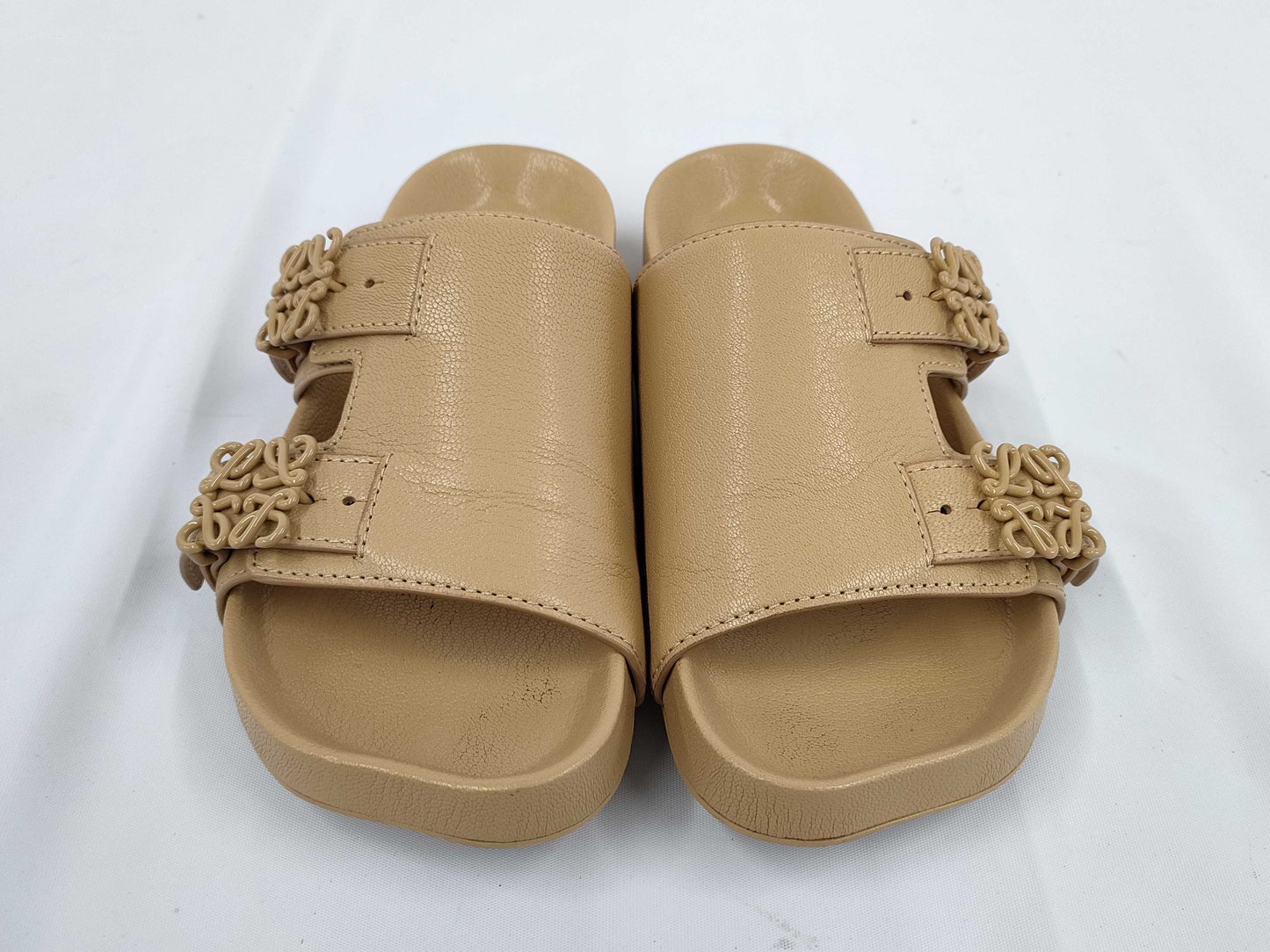 LOEWE Anagram Double Buckle Slide Sandals Size 37