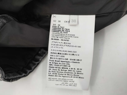 PRADA Prada Triangle Logo Bustier, Size 38, Tops