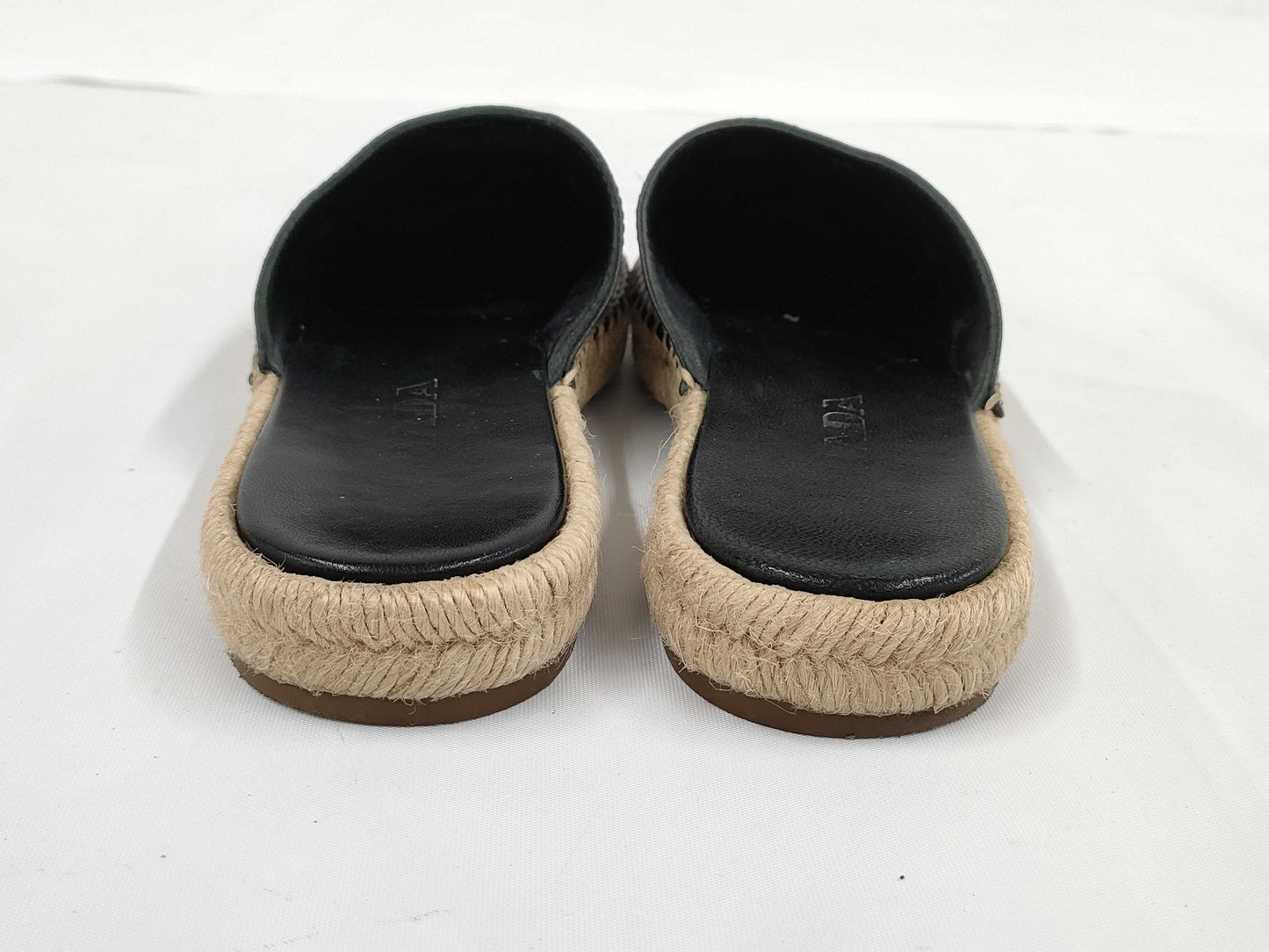 PRADA Prada Logo Leather Espadrilles Size 36 Mules