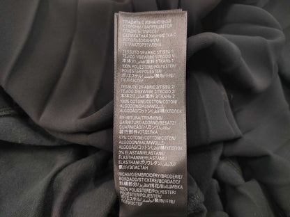 BALENCIAGA Logo Embroidered Short Sleeve Pleated Dress, Size 34