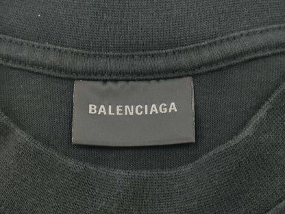 BALENCIAGA Logo Embroidered Short Sleeve Pleated Dress, Size 34